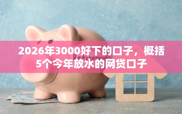 2026年3000好下的口子，概括5个今年放水的网贷口子