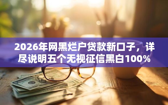 2026年网黑烂户贷款新口子，详尽说明五个无视征信黑白100%秒下网贷软件