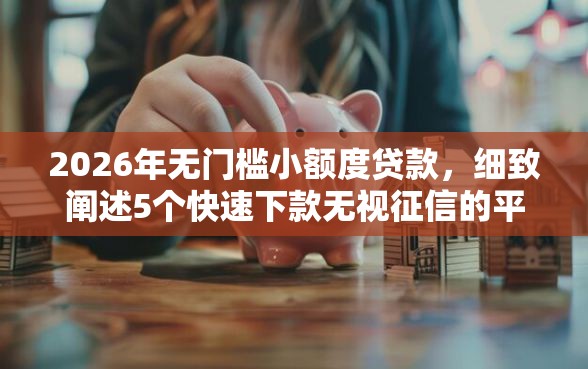 2026年无门槛小额度贷款，细致阐述5个快速下款无视征信的平台
