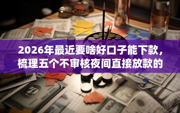 2026年最近要啥好口子能下款，梳理五个不审核夜间直接放款的网贷app