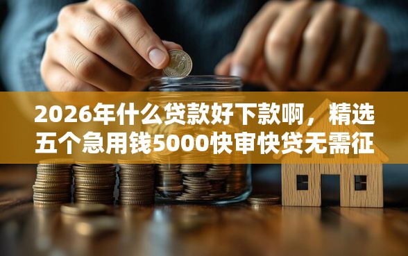 2026年什么贷款好下款啊，精选五个急用钱5000快审快贷无需征信口子