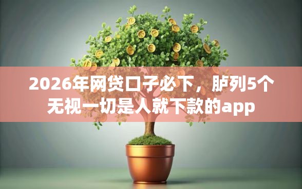 2026年网贷口子必下，胪列5个无视一切是人就下款的app