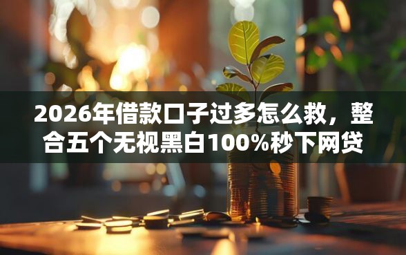 2026年借款口子过多怎么救，整合五个无视黑白100%秒下网贷软件