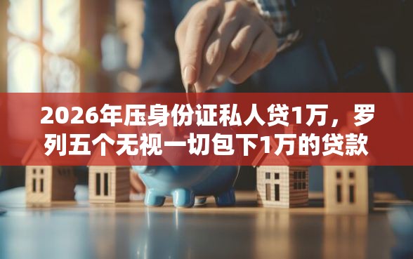 2026年压身份证私人贷1万，罗列五个无视一切包下1万的贷款