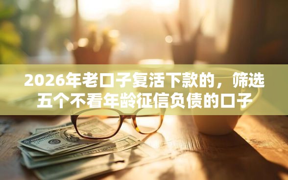 2026年老口子复活下款的，筛选五个不看年龄征信负债的口子