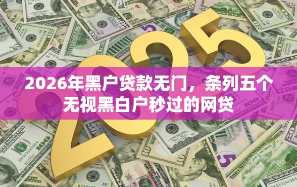 2026年黑户贷款无门，条列五个无视黑白户秒过的网贷