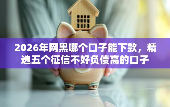 2026年网黑哪个口子能下款，精选五个征信不好负债高的口子