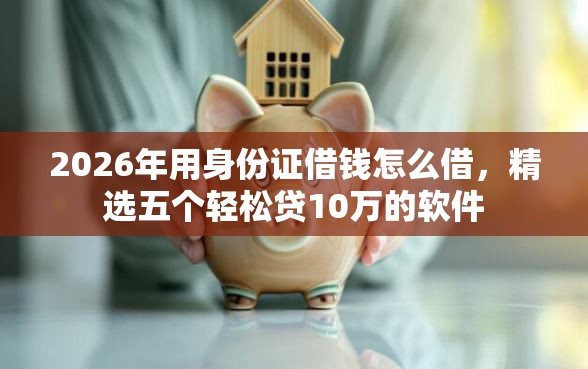 2026年用身份证借钱怎么借，精选五个轻松贷10万的软件