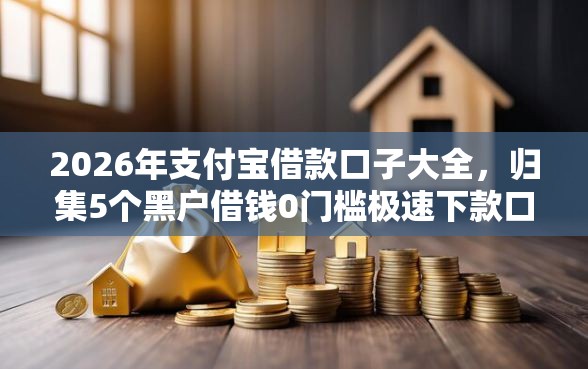 2026年支付宝借款口子大全，归集5个黑户借钱0门槛极速下款口子