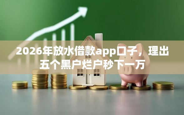 2026年放水借款app口子，理出五个黑户烂户秒下一万