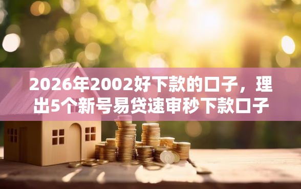 2026年2002好下款的口子，理出5个新号易贷速审秒下款口子