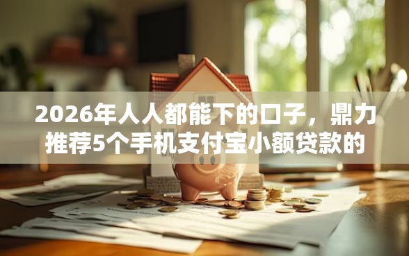 2026年人人都能下的口子，鼎力推荐5个手机支付宝小额贷款的软件