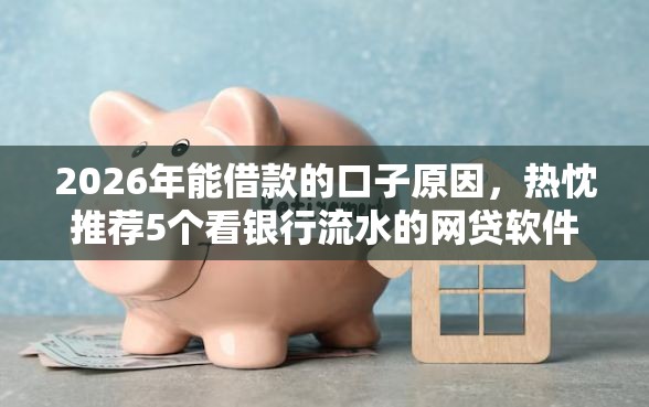 2026年能借款的口子原因，热忱推荐5个看银行流水的网贷软件