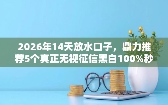 2026年14天放水口子，鼎力推荐5个真正无视征信黑白100%秒下网贷