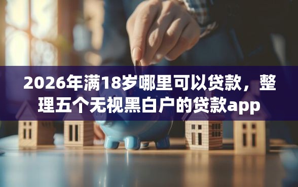 2026年满18岁哪里可以贷款，整理五个无视黑白户的贷款app
