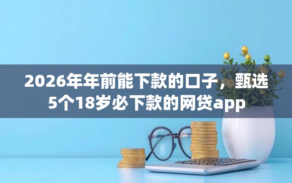 2026年年前能下款的口子，甄选5个18岁必下款的网贷app