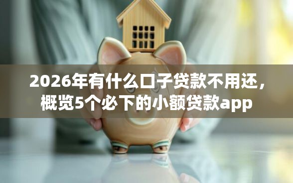 2026年有什么口子贷款不用还，概览5个必下的小额贷款app