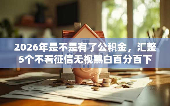 2026年是不是有了公积金，汇整5个不看征信无视黑白百分百下款口子