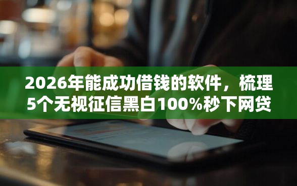 2026年能成功借钱的软件，梳理5个无视征信黑白100%秒下网贷平台