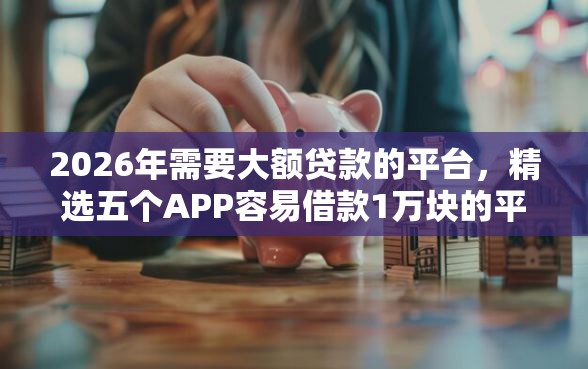2026年需要大额贷款的平台，精选五个APP容易借款1万块的平台
