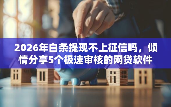 2026年白条提现不上征信吗，倾情分享5个极速审核的网贷软件