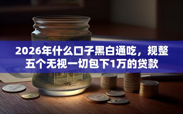 2026年什么口子黑白通吃，规整五个无视一切包下1万的贷款