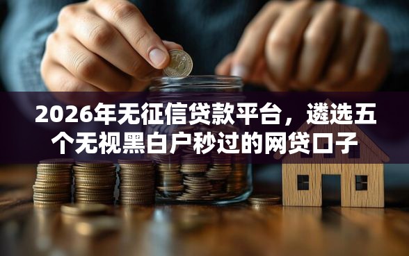 2026年无征信贷款平台，遴选五个无视黑白户秒过的网贷口子