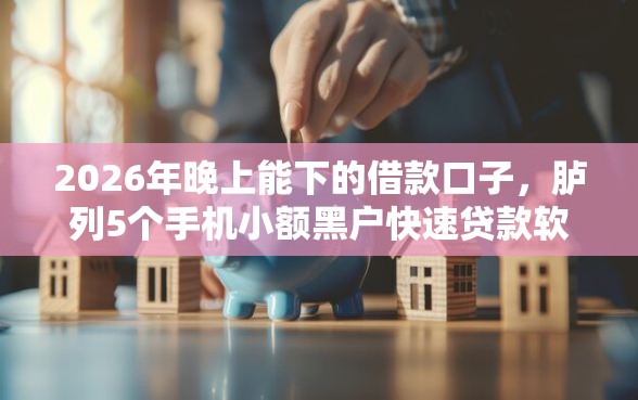 2026年晚上能下的借款口子，胪列5个手机小额黑户快速贷款软件