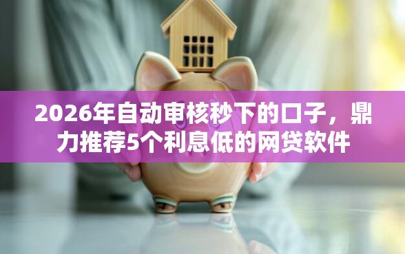 2026年自动审核秒下的口子，鼎力推荐5个利息低的网贷软件