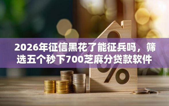 2026年征信黑花了能征兵吗，筛选五个秒下700芝麻分贷款软件