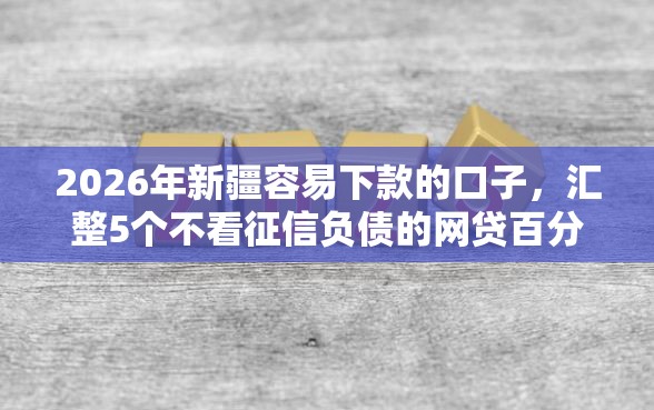 2026年新疆容易下款的口子，汇整5个不看征信负债的网贷百分百下款平台