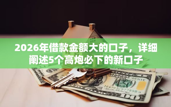 2026年借款金额大的口子，详细阐述5个高炮必下的新口子