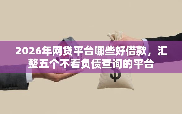 2026年网贷平台哪些好借款，汇整五个不看负债查询的平台