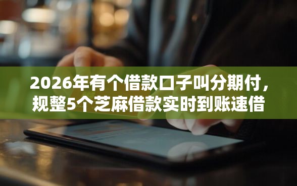 2026年有个借款口子叫分期付，规整5个芝麻借款实时到账速借平台