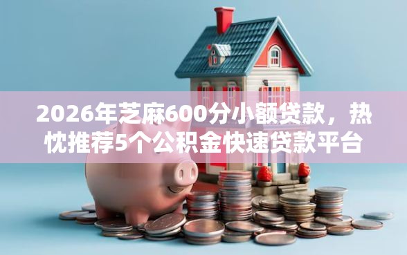 2026年芝麻600分小额贷款，热忱推荐5个公积金快速贷款平台