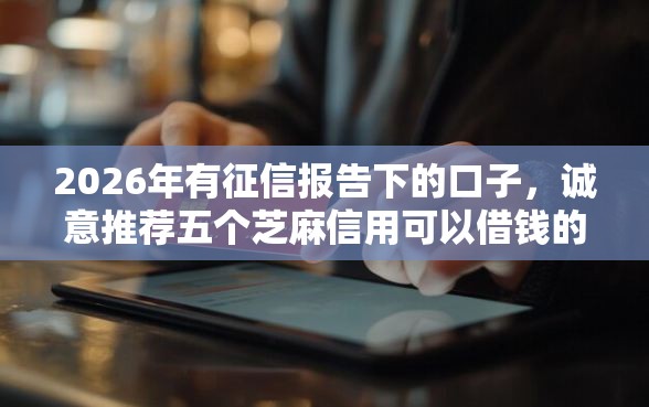 2026年有征信报告下的口子，诚意推荐五个芝麻信用可以借钱的口子