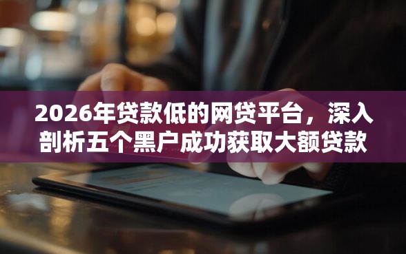2026年贷款低的网贷平台，深入剖析五个黑户成功获取大额贷款的平台