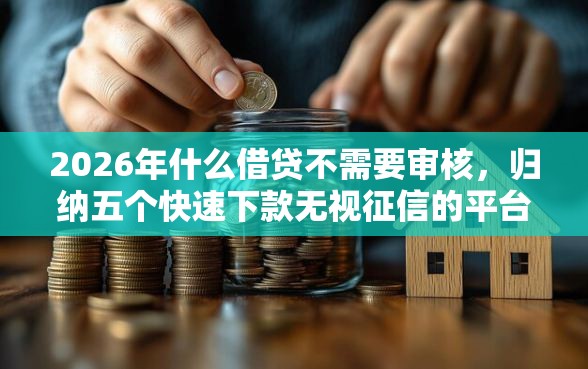 2026年什么借贷不需要审核，归纳五个快速下款无视征信的平台