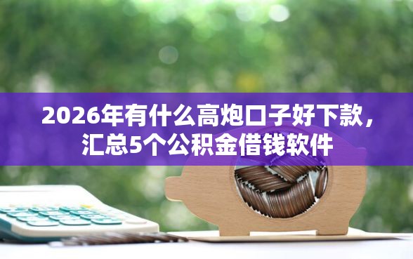 2026年有什么高炮口子好下款，汇总5个公积金借钱软件