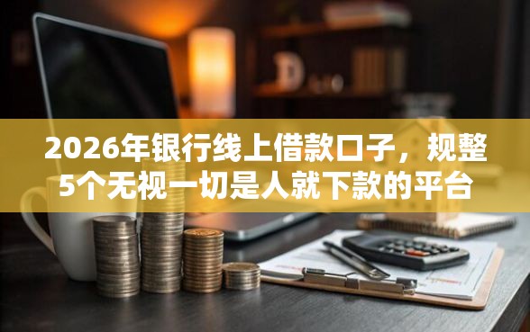 2026年银行线上借款口子，规整5个无视一切是人就下款的平台