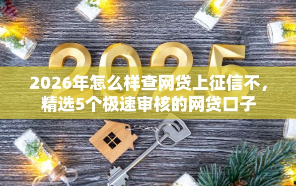 2026年怎么样查网贷上征信不，精选5个极速审核的网贷口子