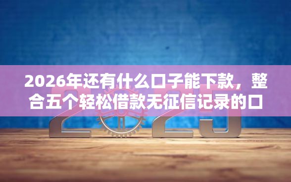 2026年还有什么口子能下款，整合五个轻松借款无征信记录的口子