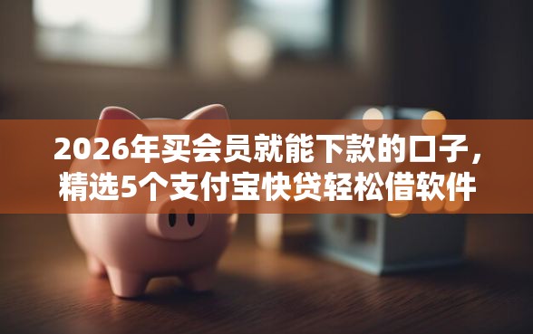 2026年买会员就能下款的口子，精选5个支付宝快贷轻松借软件