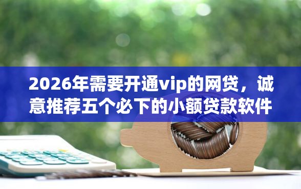 2026年需要开通vip的网贷，诚意推荐五个必下的小额贷款软件