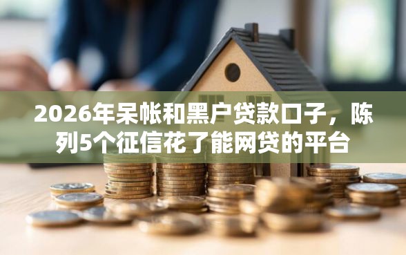 2026年呆帐和黑户贷款口子，陈列5个征信花了能网贷的平台