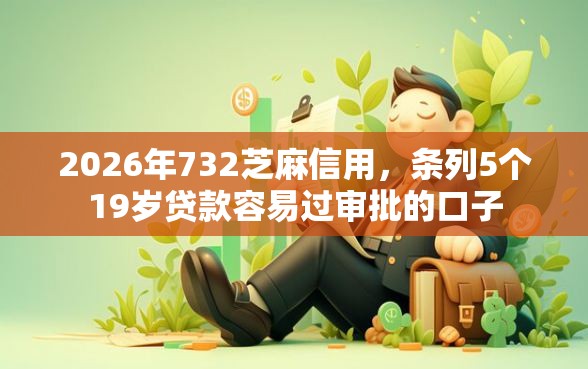 2026年732芝麻信用，条列5个19岁贷款容易过审批的口子