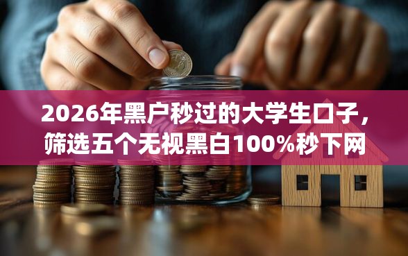 2026年黑户秒过的大学生口子，筛选五个无视黑白100%秒下网贷app