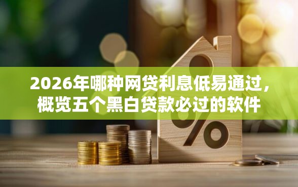 2026年哪种网贷利息低易通过，概览五个黑白贷款必过的软件
