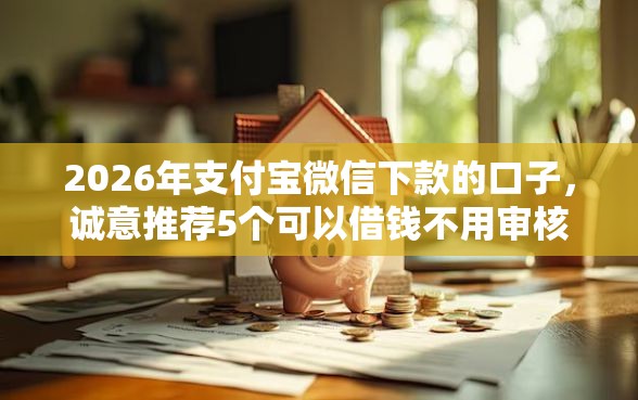2026年支付宝微信下款的口子，诚意推荐5个可以借钱不用审核的口子