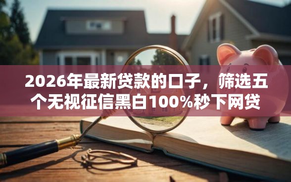 2026年最新贷款的口子，筛选五个无视征信黑白100%秒下网贷软件